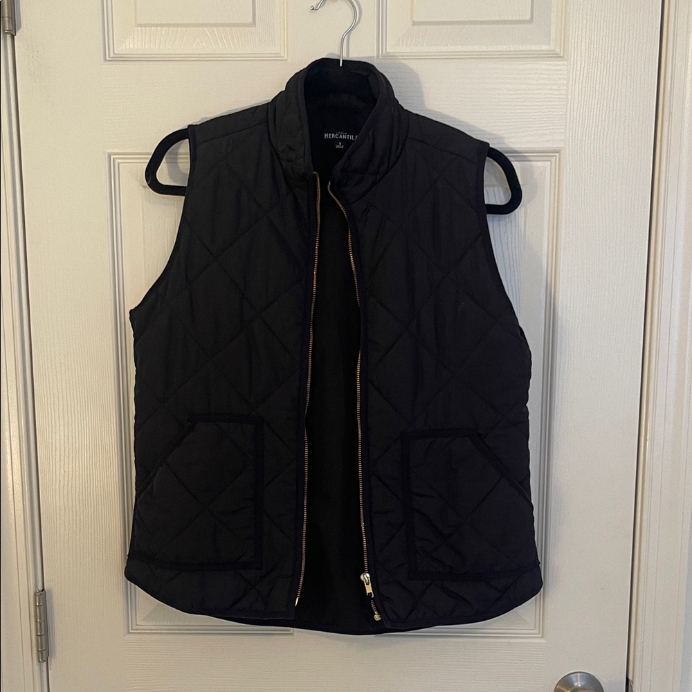 J.Crew Factory Black Quilted Vest